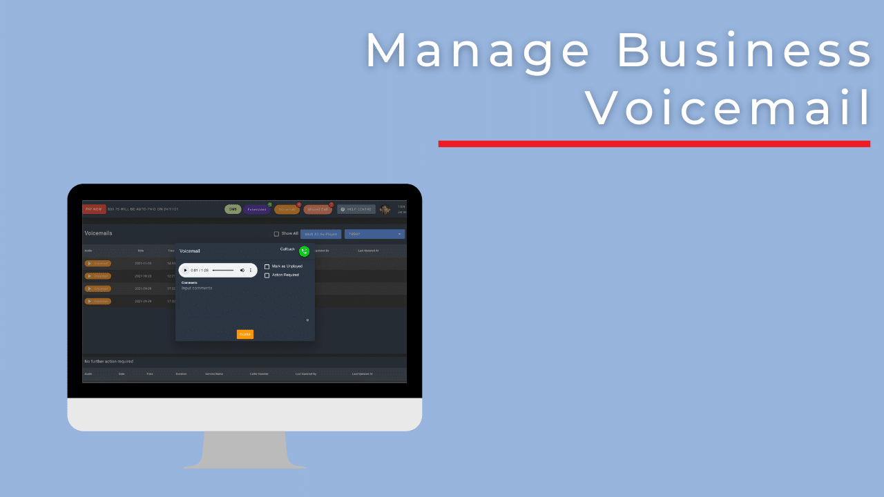 Manage Business Voicemail